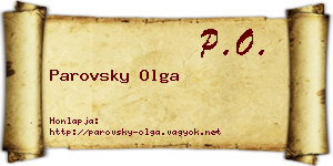 Parovsky Olga névjegykártya